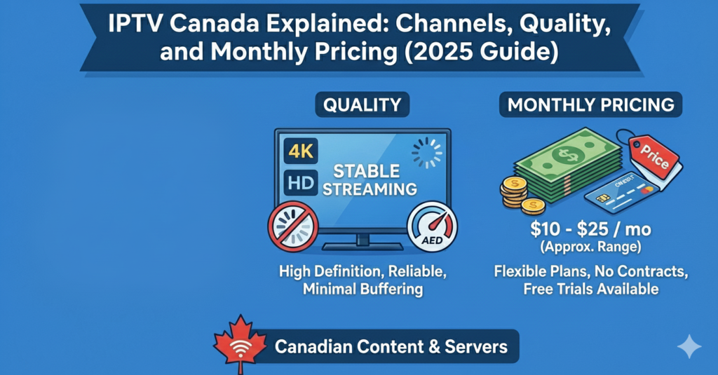 IPTV Canada Explained: Channels, Quality, and Monthly Pricing (2025 Guide)